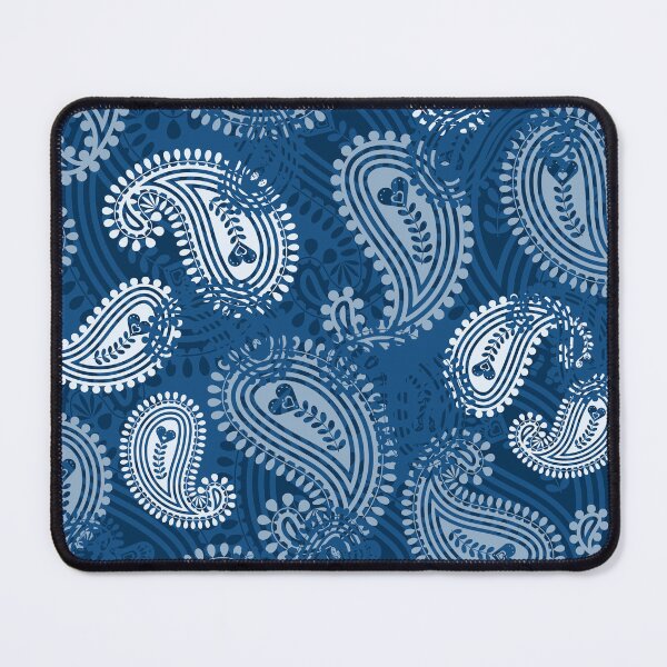 Item preview, Classic Blue Overlapped Paisleys designed and sold by VIBEARTZDESIGN.