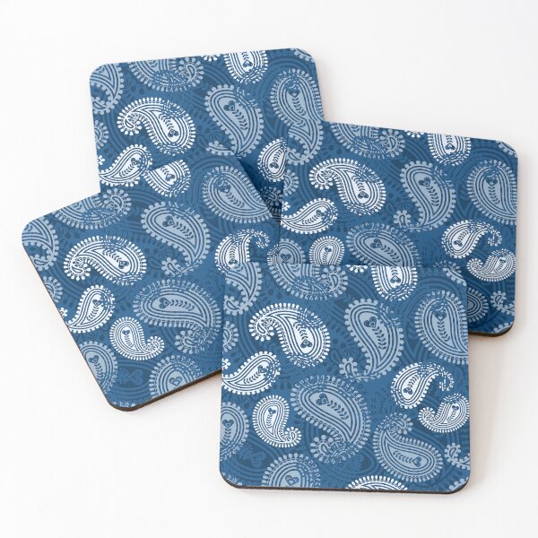 Item preview, Classic Blue Overlapped Paisleys designed and sold by VIBEARTZDESIGN.