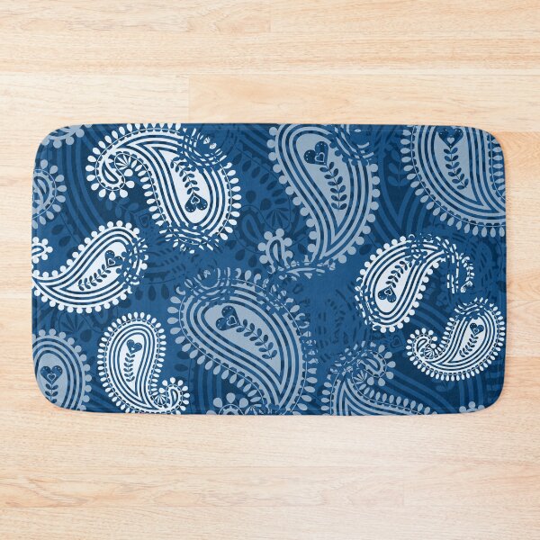 Item preview, Classic Blue Overlapped Paisleys designed and sold by VIBEARTZDESIGN.