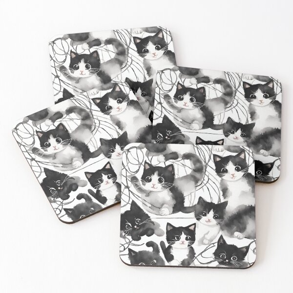 Item preview, Cute kittens playfully tangled in yarn, radiating pure charm seamless pattern designed and sold by IssaraStudio.