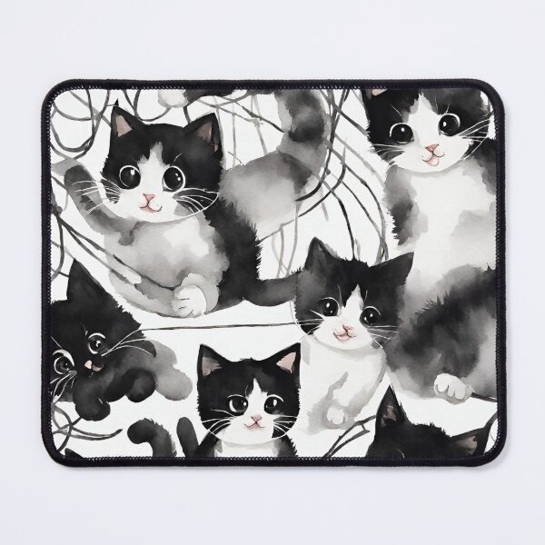 Item preview, Cute kittens playfully tangled in yarn, radiating pure charm seamless pattern designed and sold by IssaraStudio.