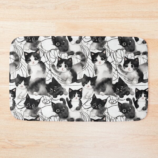 Item preview, Cute kittens playfully tangled in yarn, radiating pure charm seamless pattern designed and sold by IssaraStudio.