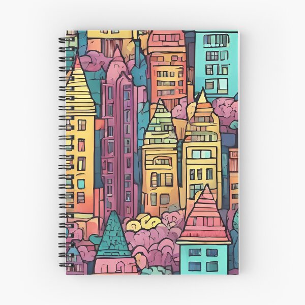 Item preview,  Magical Colorful City Pattern designed and sold by DigiDreamyArt.