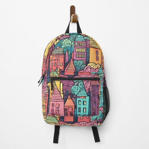Item preview,  Magical Colorful City Pattern designed and sold by DigiDreamyArt.