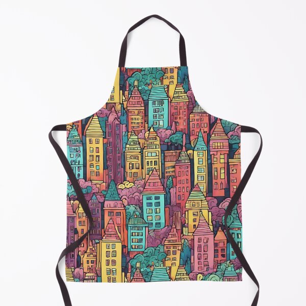 Item preview, Magical Colorful City Pattern designed and sold by DigiDreamyArt.
