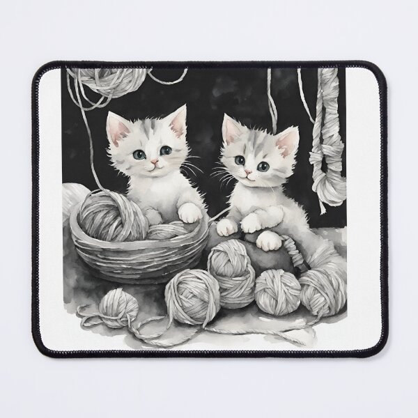Item preview, Adorable kittens playing with yarn designed and sold by IssaraStudio.