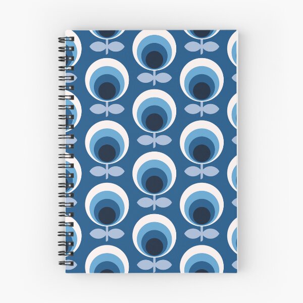 Item preview, Mid-century Classic Blue Flowers designed and sold by VIBEARTZDESIGN.