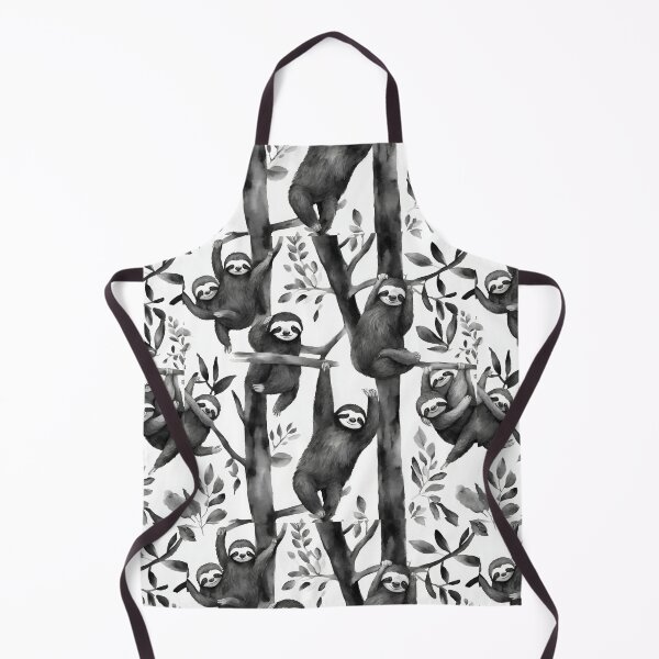 Item preview, Happy sloths hanging from trees. seamless pattern designed and sold by IssaraStudio.