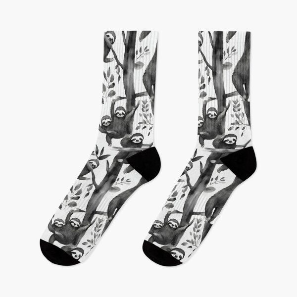 Item preview, Happy sloths hanging from trees. seamless pattern designed and sold by IssaraStudio.