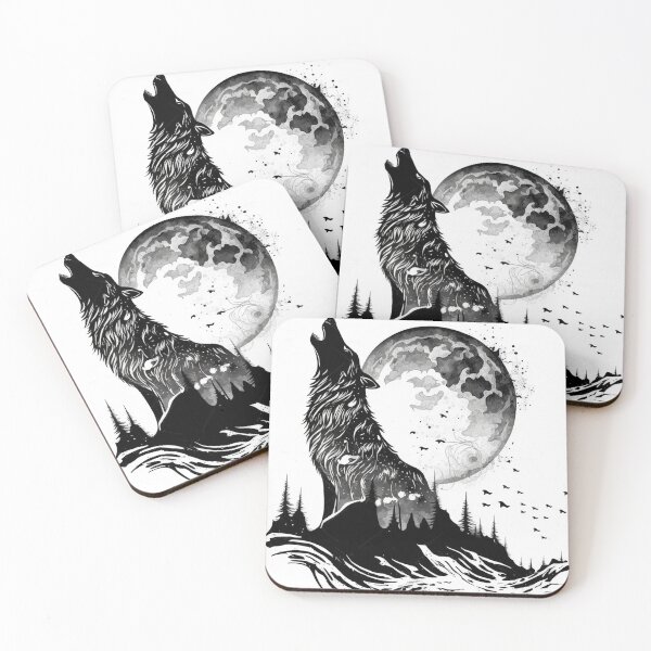 Item preview, Wolf and Moon 2 designed and sold by AstroRisq.