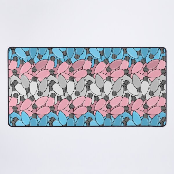 Item preview, Overlapping Christmas Lights in Transgender Pride Flag Colors designed and sold by LiveLoudGraphic.