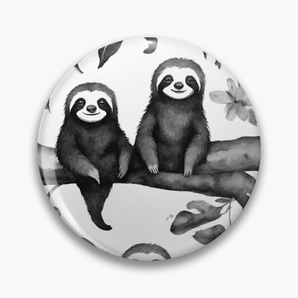 Item preview, Joyful sloths lounging in trees seamless pattern designed and sold by IssaraStudio.
