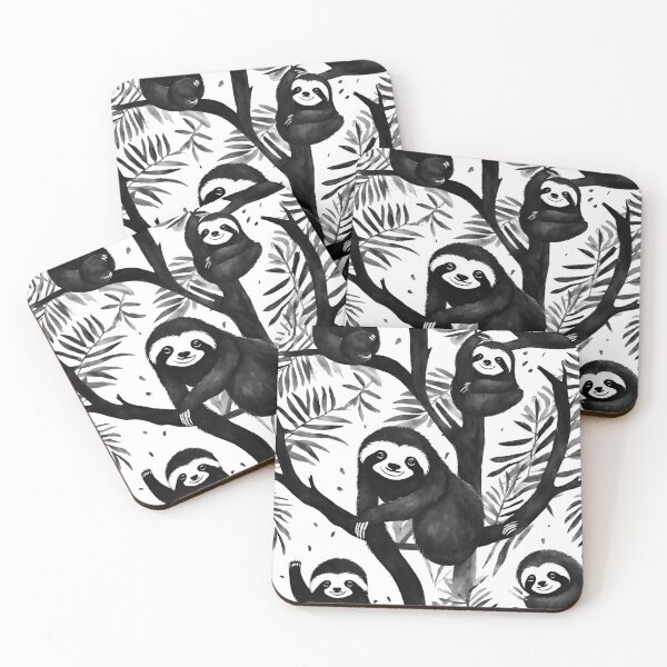 Item preview, Happy sloths peacefully unwinding in the treetops seamless pattern designed and sold by IssaraStudio.