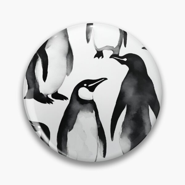 Item preview, Cute penguins waddling together seamless pattern designed and sold by IssaraStudio.