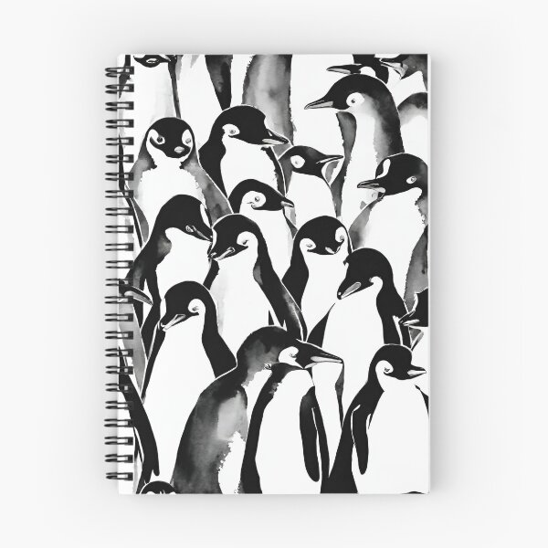 Item preview, Adorable penguins joyfully waddling side by side seamless pattern designed and sold by IssaraStudio.