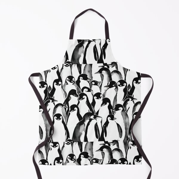 Item preview, Adorable penguins joyfully waddling side by side seamless pattern designed and sold by IssaraStudio.