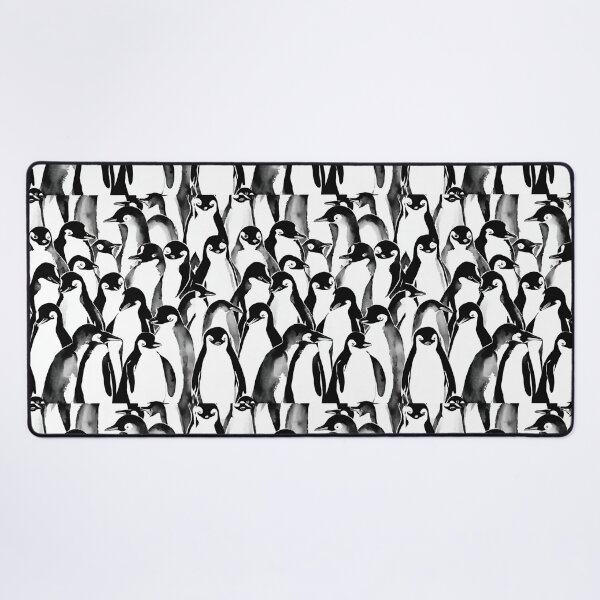 Item preview, Adorable penguins joyfully waddling side by side seamless pattern designed and sold by IssaraStudio.
