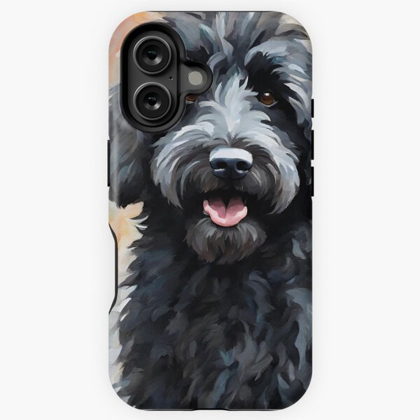 Vista previa del artículo con la obra «Perro Doodle Labradoodle Negro», diseñado y vendido por Happy Dog Doodles.