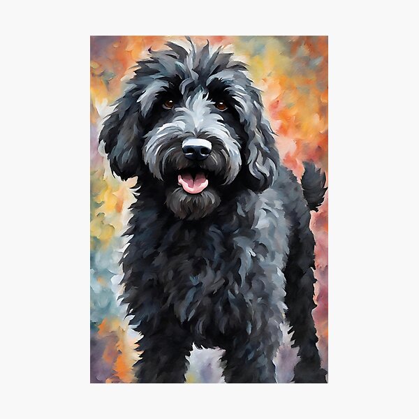 Aperçu de l'œuvre Chien Doodle Labradoodle Noir créée et vendue par Happy Dog Doodles.