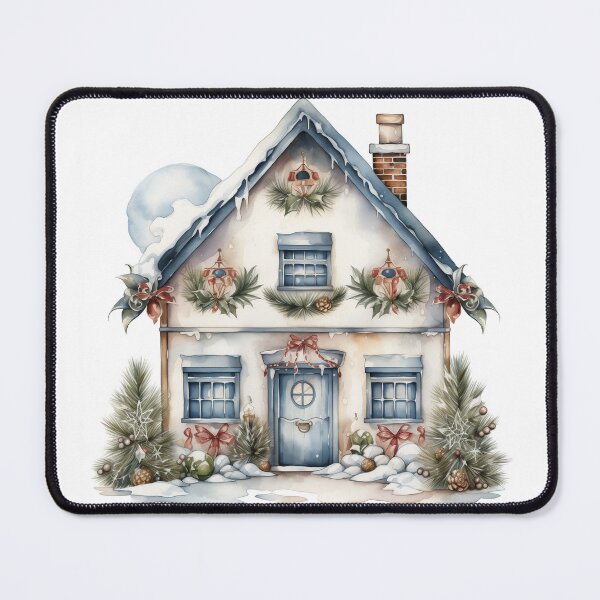 Artikelvorschau, Winter Wonderland House Verschneite Landschaft entworfen und verkauft von ZvekiVintage.