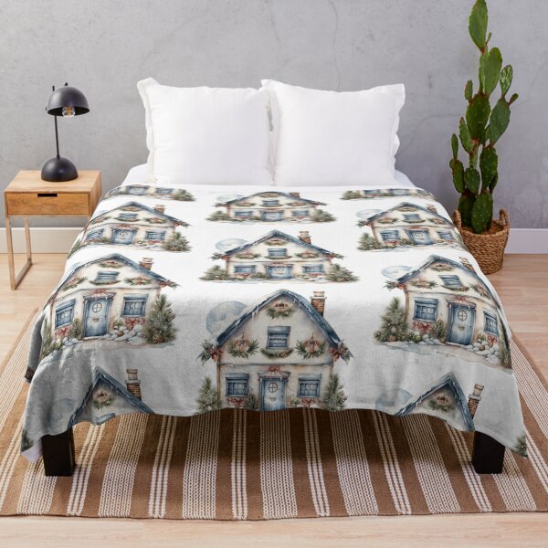 Item preview, Winter Wonderland House Snowy Landscape designed and sold by ZvekiVintage.