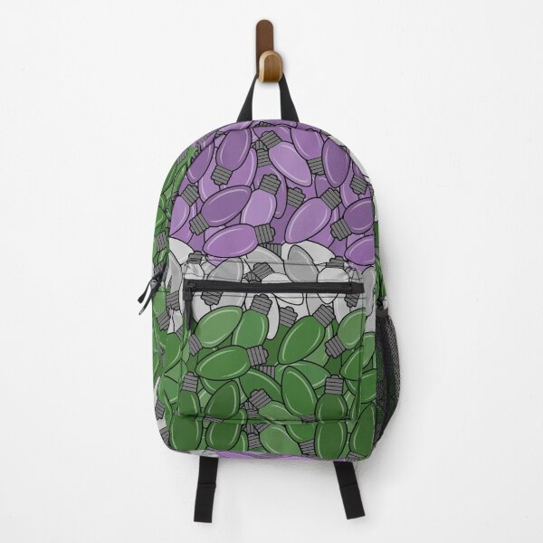 Item preview, Overlapping Christmas Lights in Genderqueer Pride Flag designed and sold by LiveLoudGraphic.