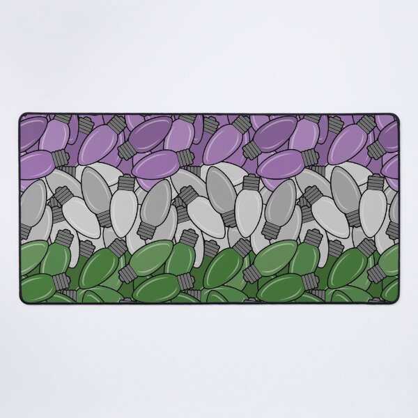 Item preview, Overlapping Christmas Lights in Genderqueer Pride Flag designed and sold by LiveLoudGraphic.