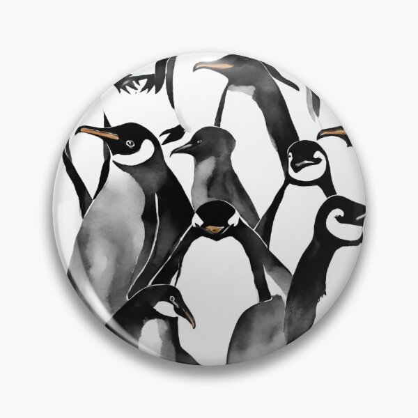 Item preview, Endearing penguins joyfully waddle together in perfect harmony seamless pattern designed and sold by IssaraStudio.