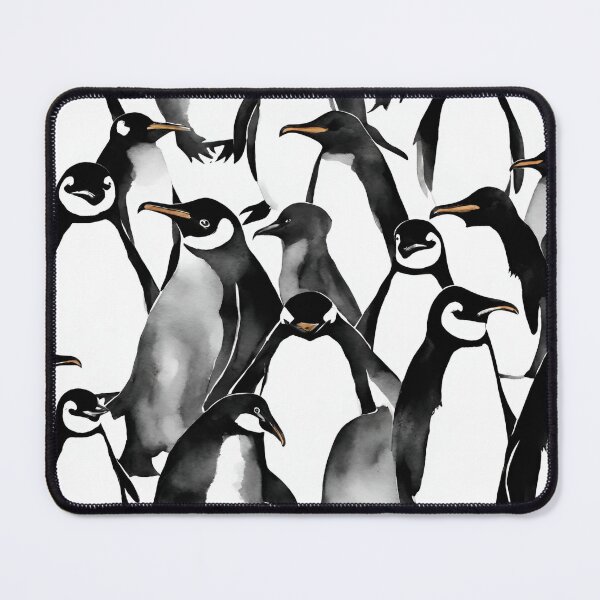 Item preview, Endearing penguins joyfully waddle together in perfect harmony seamless pattern designed and sold by IssaraStudio.