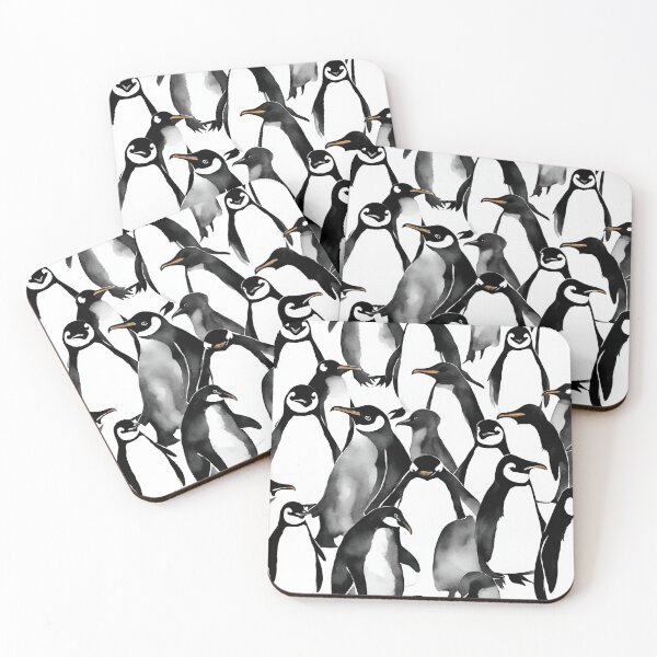 Item preview, Endearing penguins joyfully waddle together in perfect harmony seamless pattern designed and sold by IssaraStudio.