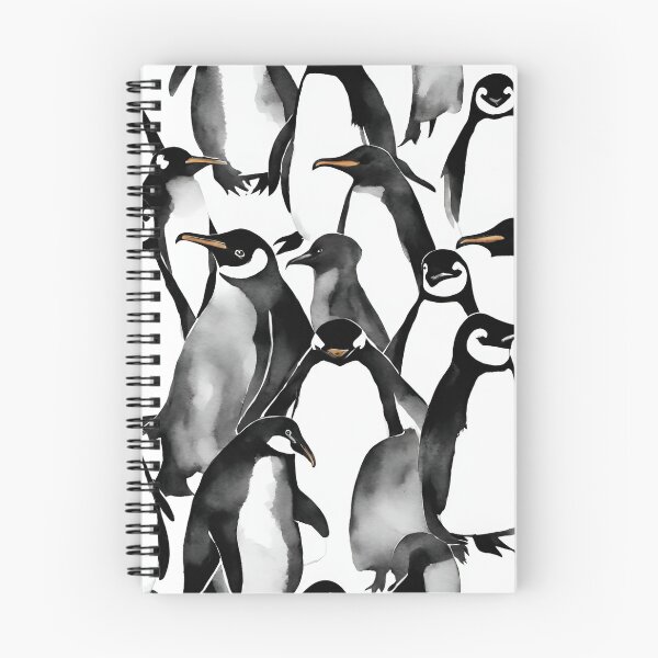 Item preview, Endearing penguins joyfully waddle together in perfect harmony seamless pattern designed and sold by IssaraStudio.