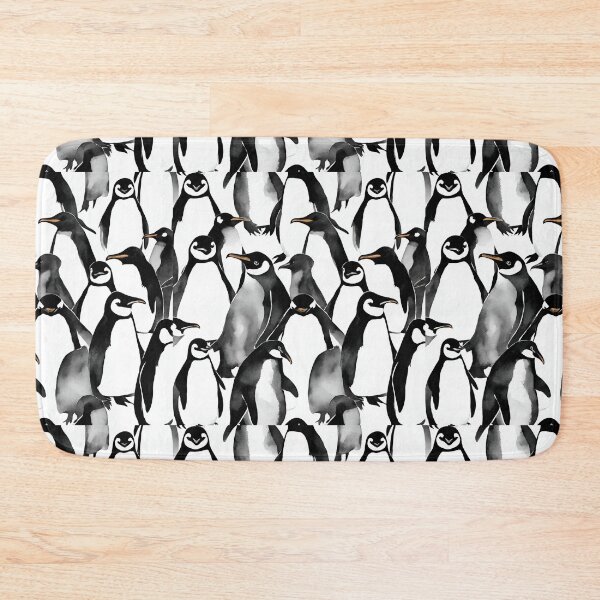 Item preview, Endearing penguins joyfully waddle together in perfect harmony seamless pattern designed and sold by IssaraStudio.
