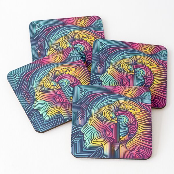 Item preview, Neo color- with abstract design- mind illusion designed and sold by erkabees.