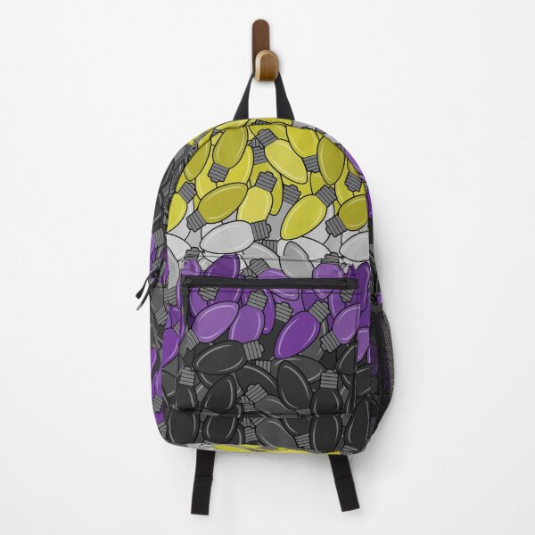 Item preview, Overlapping Christmas Lights in Non-Binary Pride Flag Colors designed and sold by LiveLoudGraphic.