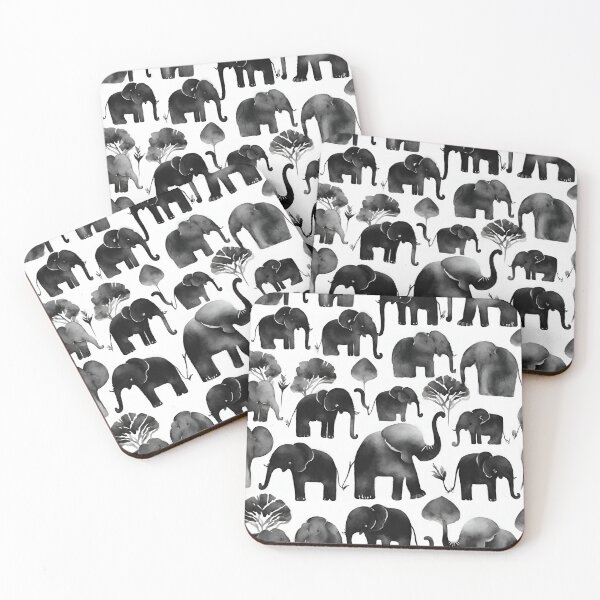 Item preview, Sweet elephants holding trunks seamless pattern designed and sold by IssaraStudio.