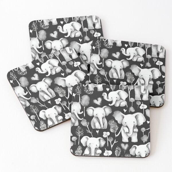 Item preview, Gentle elephants affectionately intertwining trunks seamless pattern designed and sold by IssaraStudio.