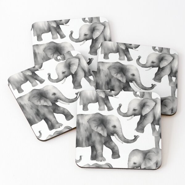 Item preview, Kind elephants tenderly entwining their trunks in a loving embrace seamless pattern designed and sold by IssaraStudio.
