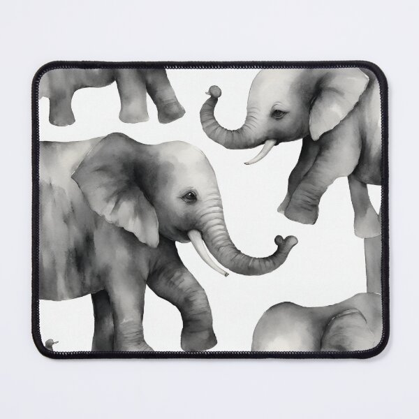 Item preview, Kind elephants tenderly entwining their trunks in a loving embrace seamless pattern designed and sold by IssaraStudio.