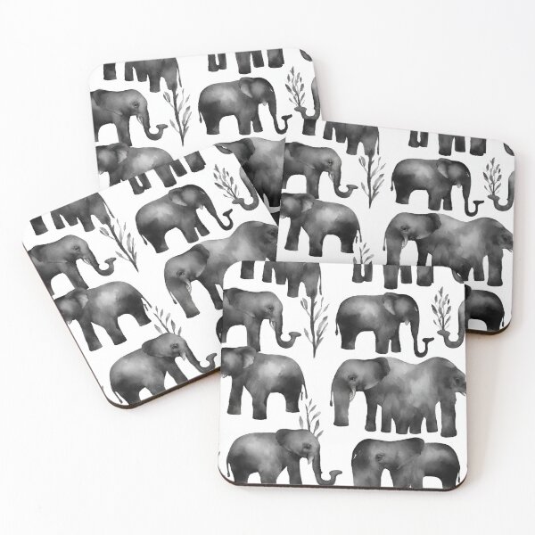 Item preview, Elephants tenderly intertwine trunks in a loving embrace seamless pattern designed and sold by IssaraStudio.