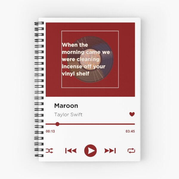 Aperçu de l'œuvre Taylor Swift Midnights Era - MAROON - lecteur de musique créée et vendue par LenasVersion.