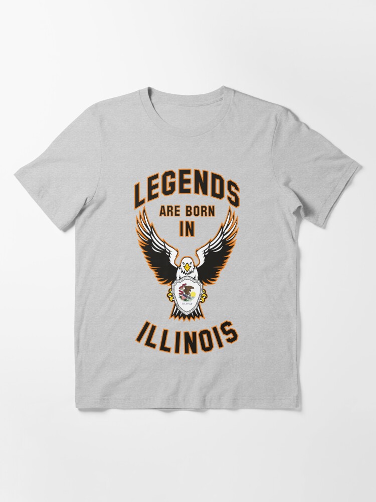 Alternate view of Legends are born in Illinois Essential T-Shirt