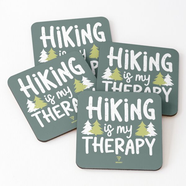 Item preview, HIKING IS MY THERAPY Tee. The perfect companion for your outdoor adventures designed and sold by BRUNTadventures.