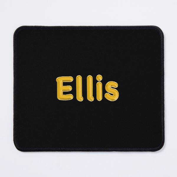 Item preview, Golden Balloon Foil Ellis Name Label - (Black) designed and sold by NormadWorld.