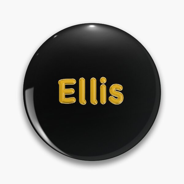 Item preview, Golden Balloon Foil Ellis Name Label - (Black) designed and sold by NormadWorld.