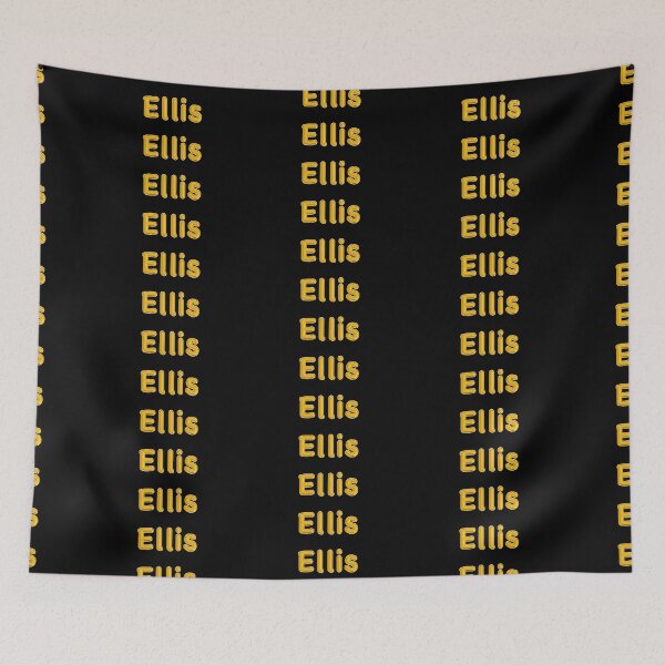 Item preview, Golden Balloon Foil Ellis Name Label - (Black) designed and sold by NormadWorld.