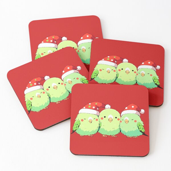 Item preview, Cute Budgerigars Bird Christmas designed and sold by Niktarka.