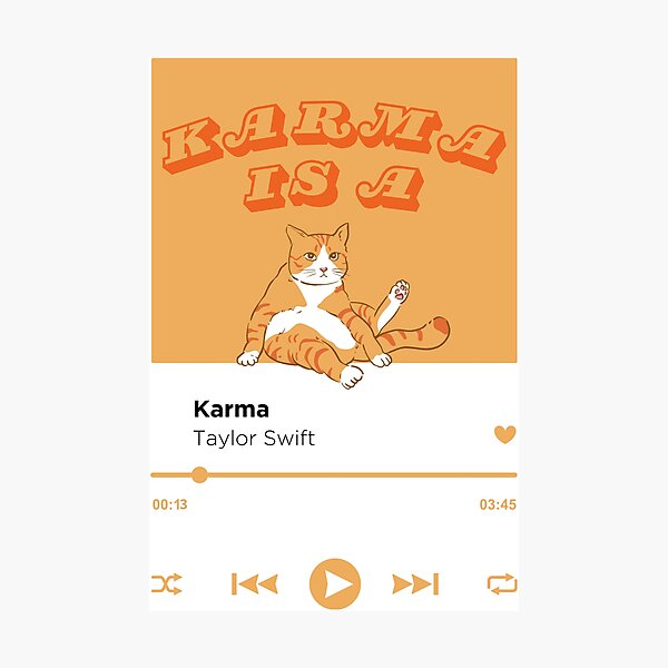 Item preview, Taylor Swift Midnights Era - KARMA - reproductor de música designed and sold by LenasVersion.