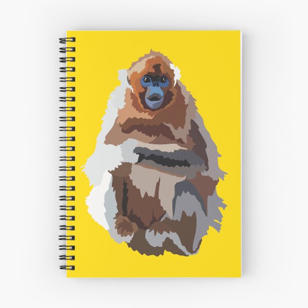 Item preview, G is for Golden Snub Nosed Monkey,Golden Snub-Nosed Monkey – Vibrant and Rare Primate Illustration designed and sold by PrettylittlepastelUk.