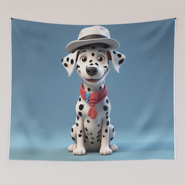 Item preview, Cute smiling cartoon Dalmatian dog designed and sold by Colorful-Worlds.