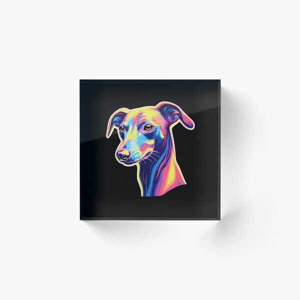 Aperçu de l'œuvre Whippet Neon Design créée et vendue par CUTEDOGGIEZ.
